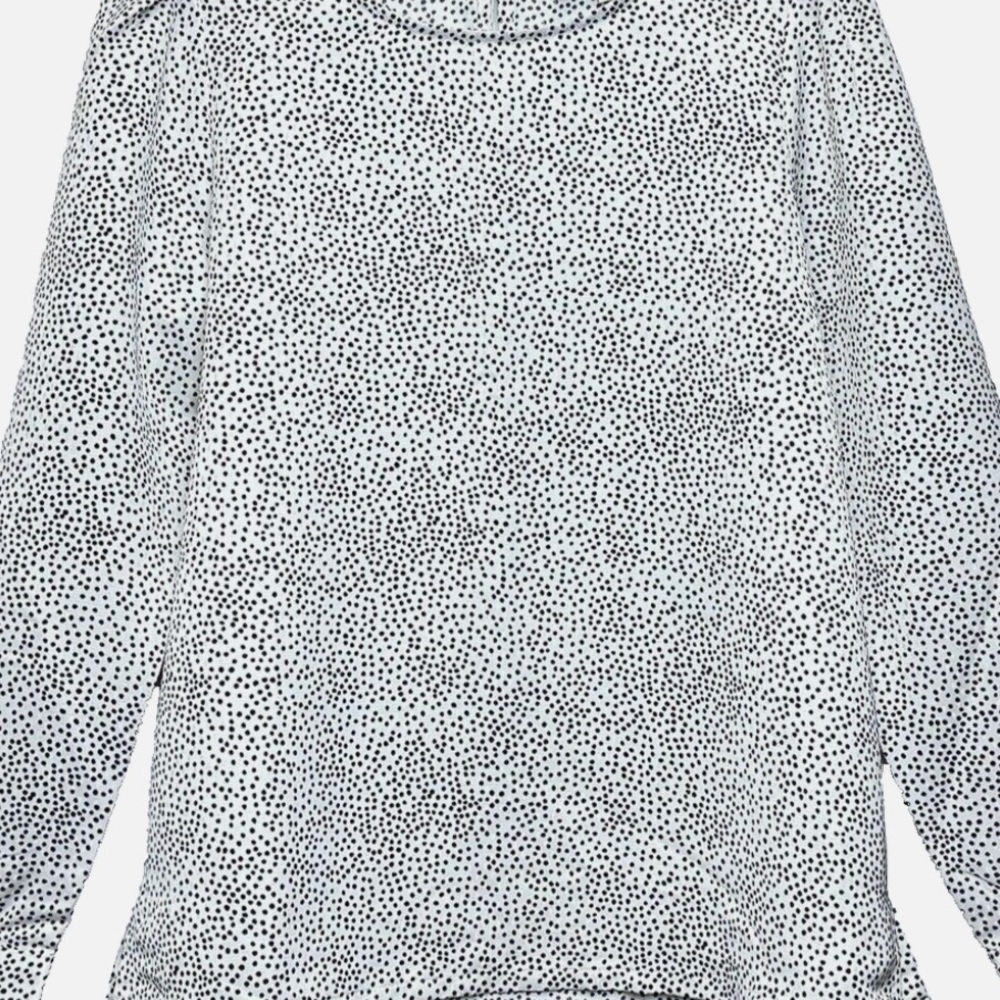 LOFT Women's White and Black Polka Dot Blouse - Picture 7 of 7